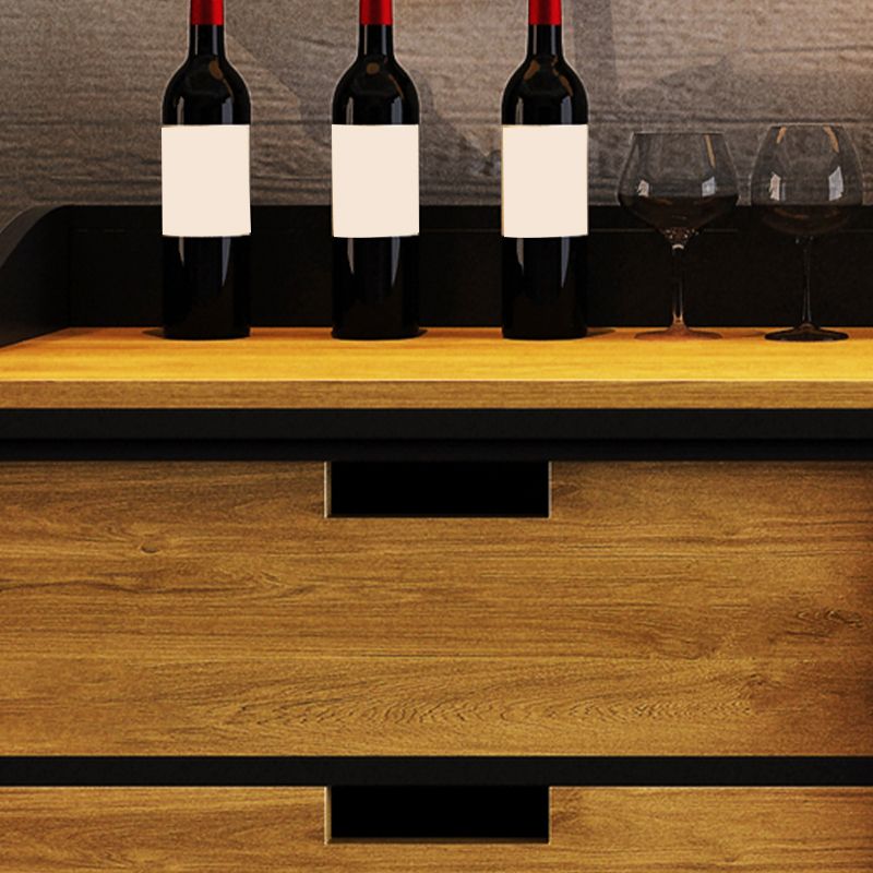 3 Lade Credenza Engineered Wood Board met schuifdeur met open opslag