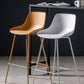 Milk Tea Shop Footrest Stool Nordic Style Matte Finish Metal Bar Stool