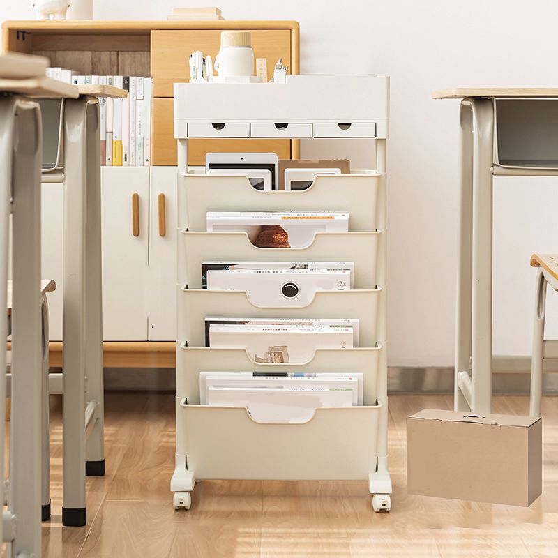 Contemporary Plastic/Acrylic Book Shelf Closed Back Bookcase Clearhalo 'Bookcases' 'furn' 'furn_bookcases' 'Furniture' 'Office Furniture' 1200x1200_9fc4eafe-6add-4644-8ff9-a3bbc9244be5