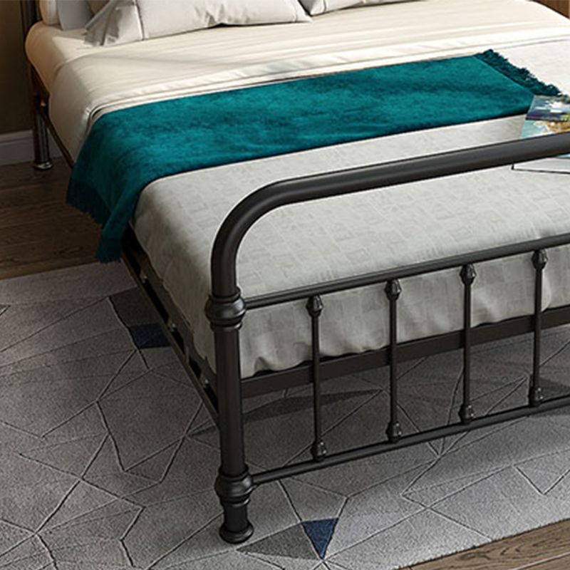Industrial Iron Bed with Rectangle Headboard and Metal Legs in Black Clearhalo 'Bedroom Furniture' 'Beds' 'furn' 'furn_beds' 'Furniture' 1200x1200_9fc51075-1760-4f70-9c50-e46b81a4cfa9