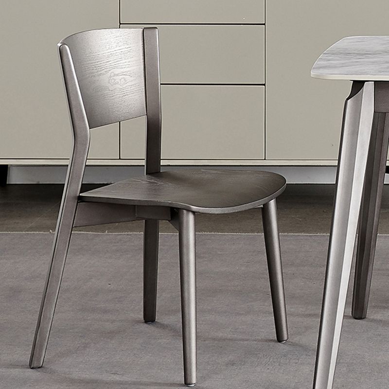 Armless Kitchen Dining Chairs Solid Wood Open Back Dining Chairs Clearhalo 'Dining Chairs' 'Dining Tables & Seating' 'dining_chair' 'furn' 'furn_dining_chair' 'Furniture' 'Kitchen & Dining Furniture' 1200x1200_9fc52aa6-02db-49cd-81e4-81079b623619