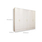 Engineered Wood Wardrobe Closet with Shelves White Wardrobe Cabinet