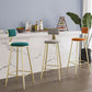 Nordic Armless Backrest Counter Stool Iron Dining Room Bar Stool with Cushion and Pedal Clearhalo 'Bar Furniture' 'Bar Stools' 'bar_stools' 'furn' 'furn_bar_stools' 'Furniture' 'furniture_bar_stools' 'Kitchen & Dining Furniture' 1200x1200_9fc652d6-9bb2-4907-a904-8ff595ae7d8f