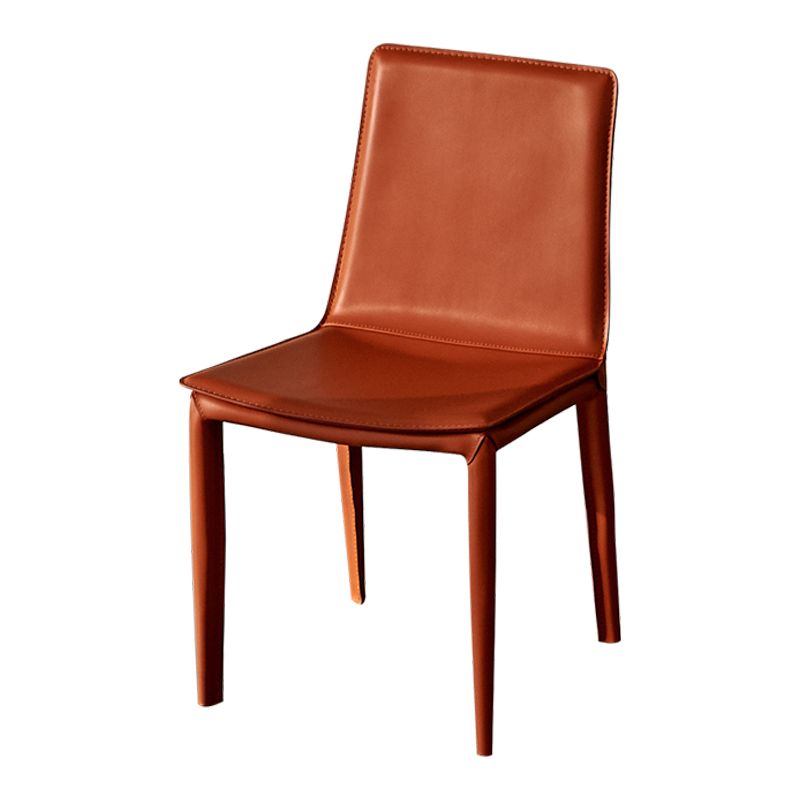 Contemporary Style Dining Chairs Armless Side Chairs with Metal Legs Clearhalo 'Dining Chairs' 'Dining Tables & Seating' 'dining_chair' 'furn' 'furn_dining_chair' 'Furniture' 'Kitchen & Dining Furniture' 1200x1200_9fc669e0-c082-4637-afd0-433a91172e8d