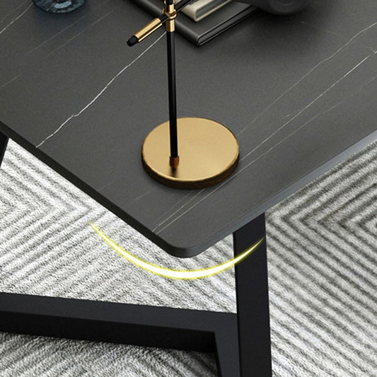 Contemporary Office Desk Antique Finish Rectangular Computer Desk with Metal Legs Clearhalo 'furn' 'furn_office_desk' 'Furniture' 'Office Desks' 'Office Furniture' 'office_desk' 1200x1200_9fc6eae4-31d3-4b81-887c-240e447f2aee