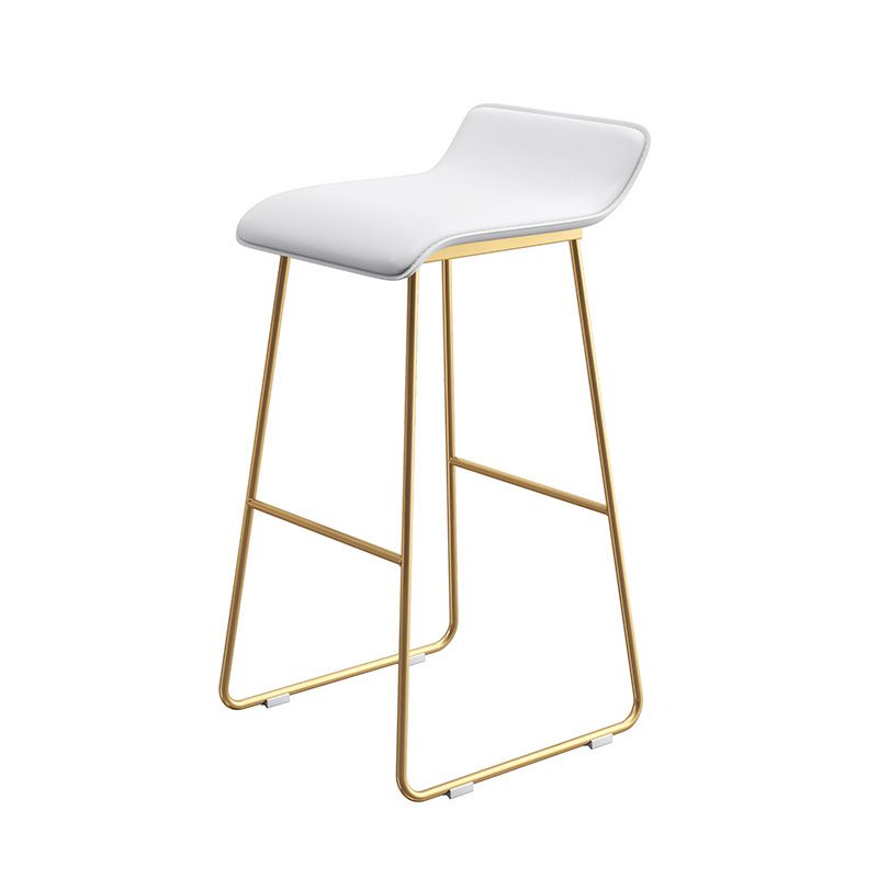 Modern Armless Backrest Counter Stool Steel Cafe Bar Stool with Pedal and Acrylic Seat Clearhalo 'Bar Furniture' 'Bar Stools' 'bar_stools' 'furn' 'furn_bar_stools' 'Furniture' 'furniture_bar_stools' 'Kitchen & Dining Furniture' 1200x1200_9fc7ed1f-d26e-4f23-96d9-5cd540f3bfbf