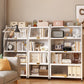 Metal Standard Bookshelf Closed Back Industrial Bookcase with Cabinets