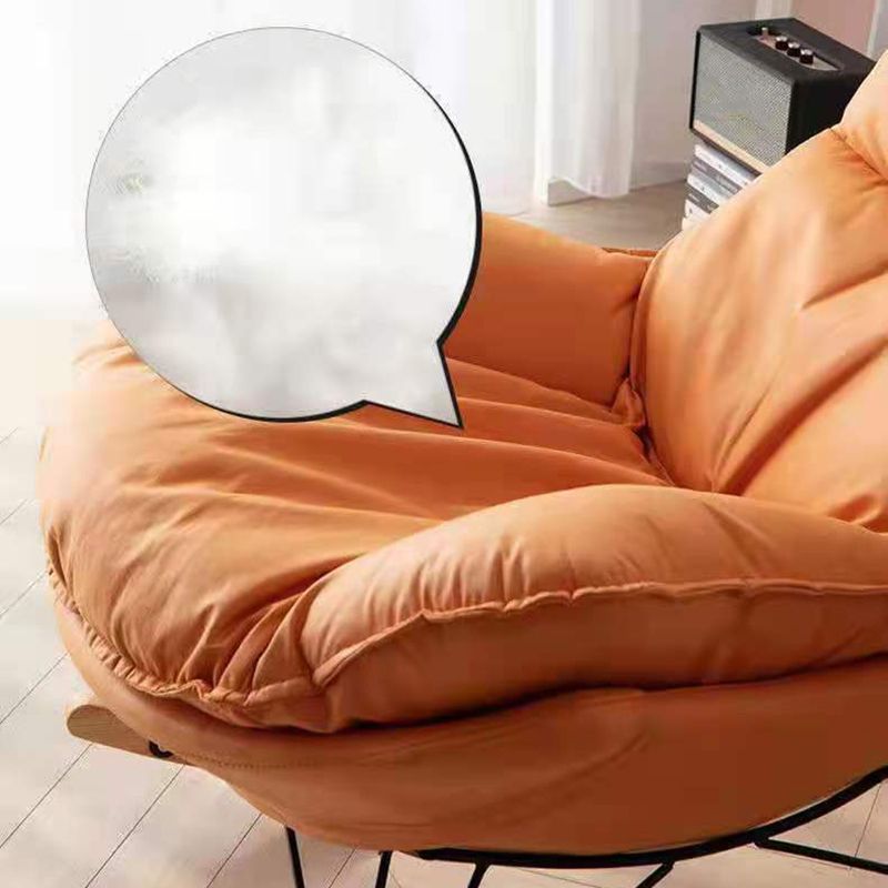 Leisure Pure Color Glider Chair Faux Leather Water Resistant with Ottoman Clearhalo 'Chairs & Seating' 'furn' 'furn_rocking_chairs' 'Furniture' 'Living Room Furniture' 'Rocking Chairs' 'rocking_chairs' 1200x1200_9fc8b824-99e5-4fe5-a9dc-b1813ba01e09