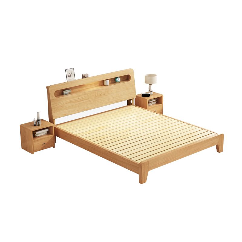 Lit de couleur solide lit standard rectangulaire avec tête de lit