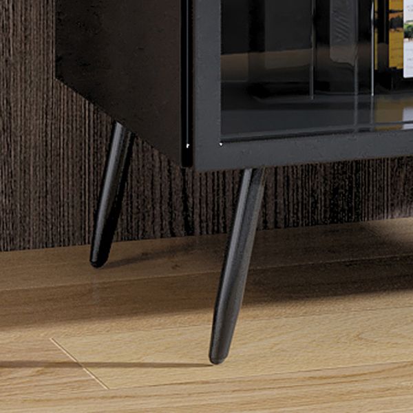 Modern Engineered Wood Sideboard 37.4"H Buffet Server with Glass Doors Clearhalo 'buffet_sideboard' 'Buffets & Sideboards' 'furn' 'furn_buffet_sideboard' 'Furniture' 'Kitchen & Dining Furniture' 1200x1200_9fc9bbad-a541-4d91-86d6-ed771b087ca6