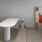 Minimalist Kitchen Irregular Shape Dining Table Solid Wood Dining Table with Double Pedestal Bases Clearhalo ' dining_table' 'Dining Tables & Seating' 'Dining Tables' 'furn' 'furn_dining_table' 'Furniture' 'furniture_dining_table' 'Kitchen & Dining Furniture' 'kitchen&dining_furn' 'kitchen' 'kitchen_dining_table' 1200x1200_9fcaf0c9-6872-4017-8a0b-c7c19b7d50ac