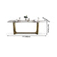 Luxury Sintered Stone Top Table Rectangle Table with Trestle Base in Gold Clearhalo 'Dining Tables & Seating' 'Dining Tables' 'dining_table' 'furn' 'furn_dining_table' 'Furniture' 'furniture_dining_table' 'Kitchen & Dining Furniture' 'kitchen' 'kitchen_dining_table' 1200x1200_9fcb672e-2063-44f3-8c81-a2fb6d228677