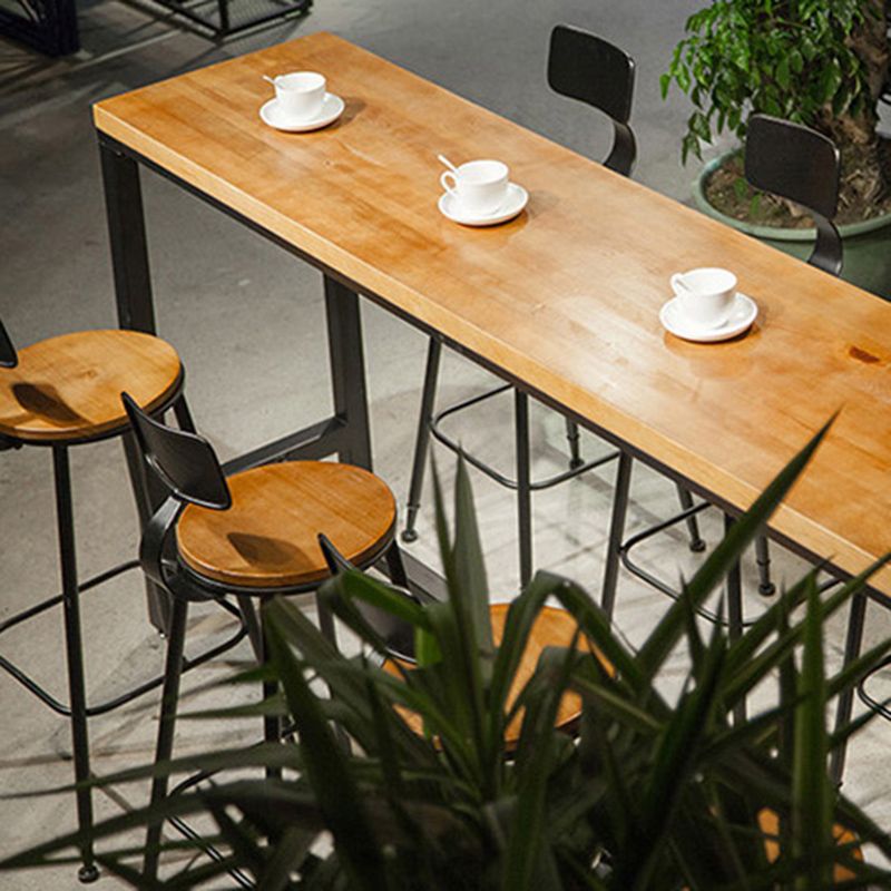 Industrial Style Pub Set 1/5/9 Pieces Solid Wood Pub Dining Set for Indoor Clearhalo 'Bar Furniture' 'furn' 'furn_home_bar_bar_sets' 'Furniture' 'Home Bars & Bar Sets' 'home_bar_bar_sets' 'Kitchen & Dining Furniture' 1200x1200_9fccac35-f2b5-4683-85c4-8812d816af8a