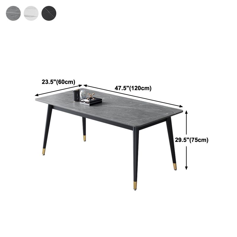 Glam Rectangle Stone Dining Table Matte Finish Table with 4 Legs Clearhalo ' dining_table' 'Dining Tables & Seating' 'Dining Tables' 'furn' 'furn_dining_table' 'Furniture' 'furniture_dining_table' 'Kitchen & Dining Furniture' 'kitchen&dining_furn' 'kitchen' 'kitchen_dining_table' 1200x1200_9fcceaf1-3ba0-479a-9310-e69a673d931a