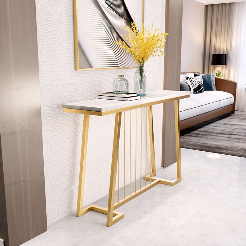 Tabla de acento de consola moderna Tabla de sofá de acabado antiguo en mármol