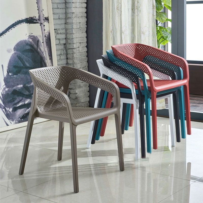 Contemporary Stackable Chair Dining Kitchen Arm Chairs with Plastic Legs Clearhalo 'Dining Chairs' 'Dining Tables & Seating' 'dining_chair' 'furn' 'furn_dining_chair' 'Furniture' 'furniture_dining_chair' 'Kitchen & Dining Furniture' 1200x1200_9fced5f5-2da5-424c-8dd2-6daf9d468d69