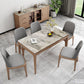Midcentury Style Dining Table Rectangle Stone Dining Site Table for Home Clearhalo 'Dining Tables & Seating' 'Dining Tables' 'dining_table' 'furn' 'furn_dining_table' 'Furniture' 'Kitchen & Dining Furniture' 1200x1200_9fcfab98-fd4d-4ba2-9168-7fa30e9e9241