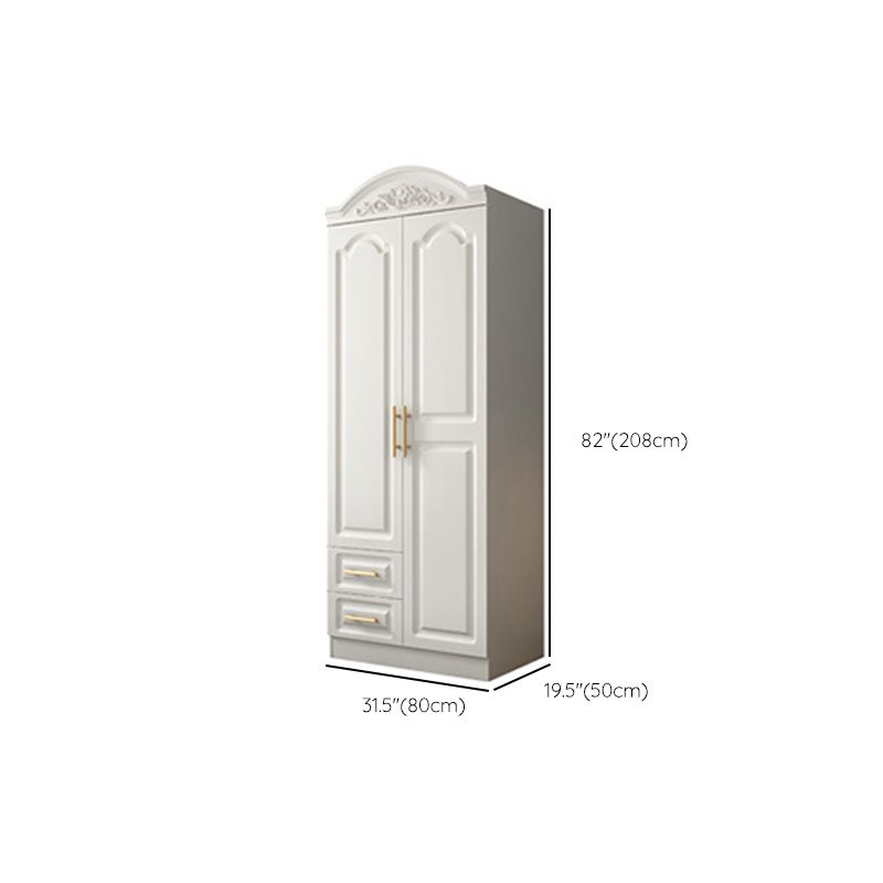 Engineered Wood Wardrobe Closet with Garment Rod White Wardrobe Cabinet Clearhalo 'Armoires & Wardrobes' 'armoires_wardrobes' 'Bedroom Furniture' 'furn' 'furn_armoires_wardrobes' 'Furniture' 1200x1200_9fd052b8-0cff-47d5-bd57-13906e114a86