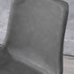 Industrial Style Faux Leather Chair Armless Side Chairs with Metal Legs
