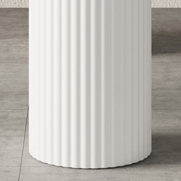 Stone Top Dining Table Modern Oval Dining Table in White with Double Pedestal Clearhalo 'Dining Tables & Seating' 'Dining Tables' 'dining_table' 'furn' 'furn_dining_table' 'Furniture' 'Kitchen & Dining Furniture' 1200x1200_9fd0e275-7bec-4c23-b3fa-eee1ae3921f7