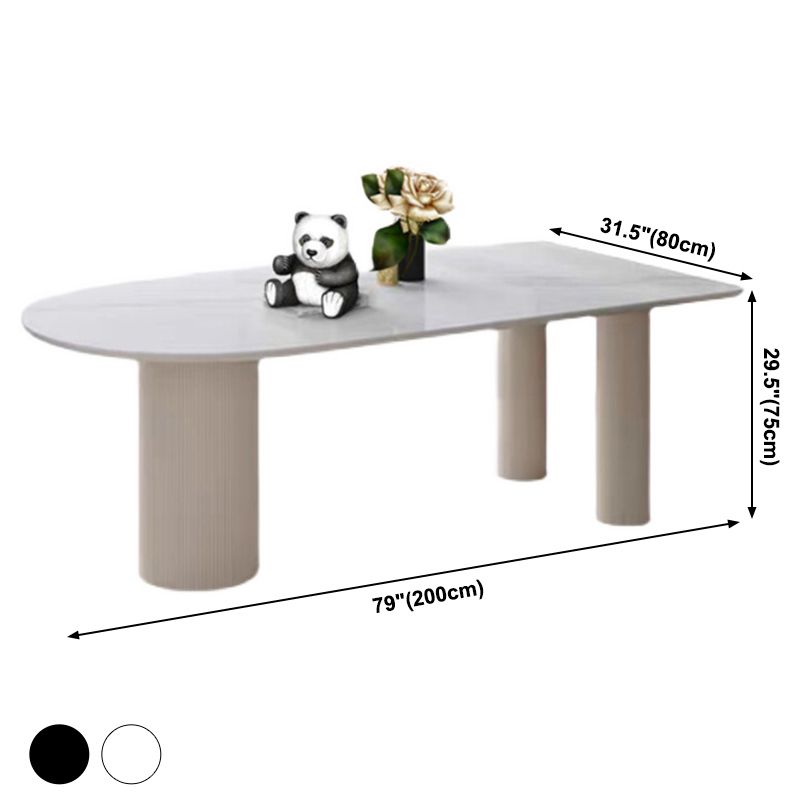 Solid Wood Modern Free Form Dining Table High Gloss White Sintered Stone Table for Dining Room Clearhalo ' dining_table' 'Dining Tables & Seating' 'Dining Tables' 'furn' 'furn_dining_table' 'Furniture' 'furniture_dining_table' 'Kitchen & Dining Furniture' 'kitchen&dining_furn' 'kitchen' 'kitchen_dining_table' 1200x1200_9fd3a439-501a-41fc-9dff-194ee3f9dc33