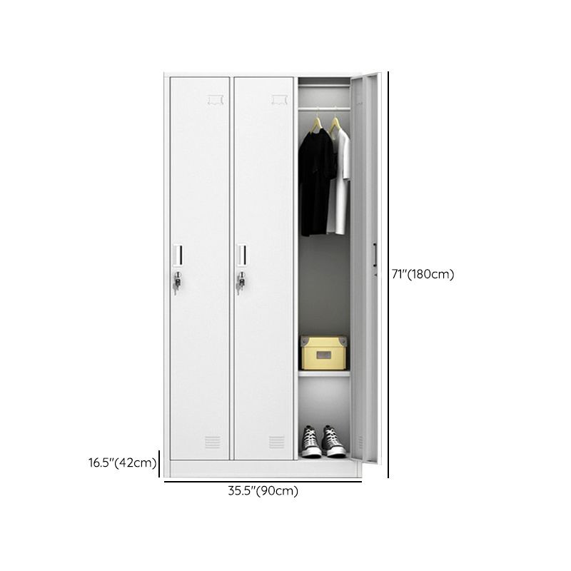 Armoire de rangement à la porte à charnière pour armoire en métal contemporain