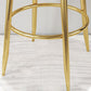 Glam Style Bar-stool Metal Legs Round Seat Barstool with Footrest for Kitchen Clearhalo 'Bar Furniture' 'Bar Stools' 'bar_stools' 'furn' 'furn_bar_stools' 'furniture_bar_stools' 'Kitchen & Dining Furniture' 'kitchen&dining_furn' 'kitchen' 'kitchen_furn' Furniture' 1200x1200_9fd475f5-d664-4733-ac47-b71dbc870373