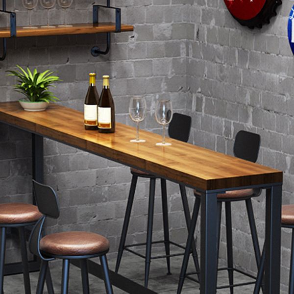 Solid Wood Table Rectangle Dining Table for Kitchen Living Room Coffee Room Clearhalo 'Bar Furniture' 'Bar Tables' 'bar_tables' 'furn' 'furn_bar_tables' 'Furniture' 'Kitchen & Dining Furniture' 1200x1200_9fd66ad6-0898-4fa7-9e76-c46081db60fe