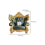 Grüner echtes Ledersofa getuftete Split-Roll-Armarmsofa