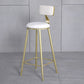 Glam Backrest Armless Counter Stool Iron Beauty Shop Bar Stool with Suede Cushion Clearhalo 'Bar Furniture' 'Bar Stools' 'bar_stools' 'furn' 'furn_bar_stools' 'furniture_bar_stools' 'Kitchen & Dining Furniture' 'kitchen&dining_furn' 'kitchen' 'kitchen_furn' Furniture' 1200x1200_9fd6cdb1-3dbc-4771-92a4-ca7c1e02e949