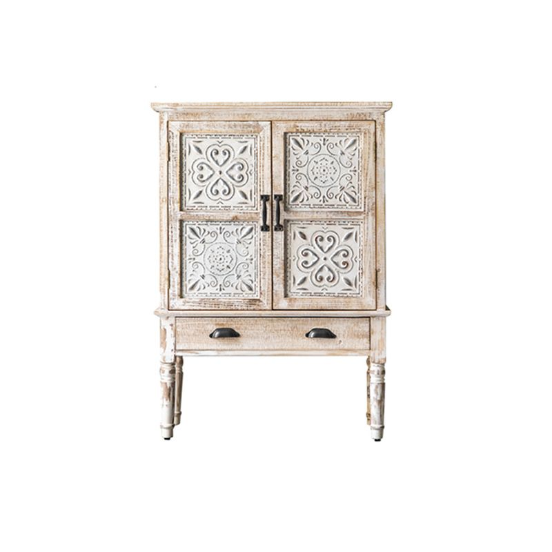 Industrial Rectangle Accent Cabinet Distressed Finish Fretwork Accent Cabinet Clearhalo 'Cabinets & Chests' 'cabinets_chests' 'furn' 'furn_cabinets_chests' 'Furniture' 'Living Room Furniture' 1200x1200_9fd704de-17cb-425f-b0f6-11493705f6c3