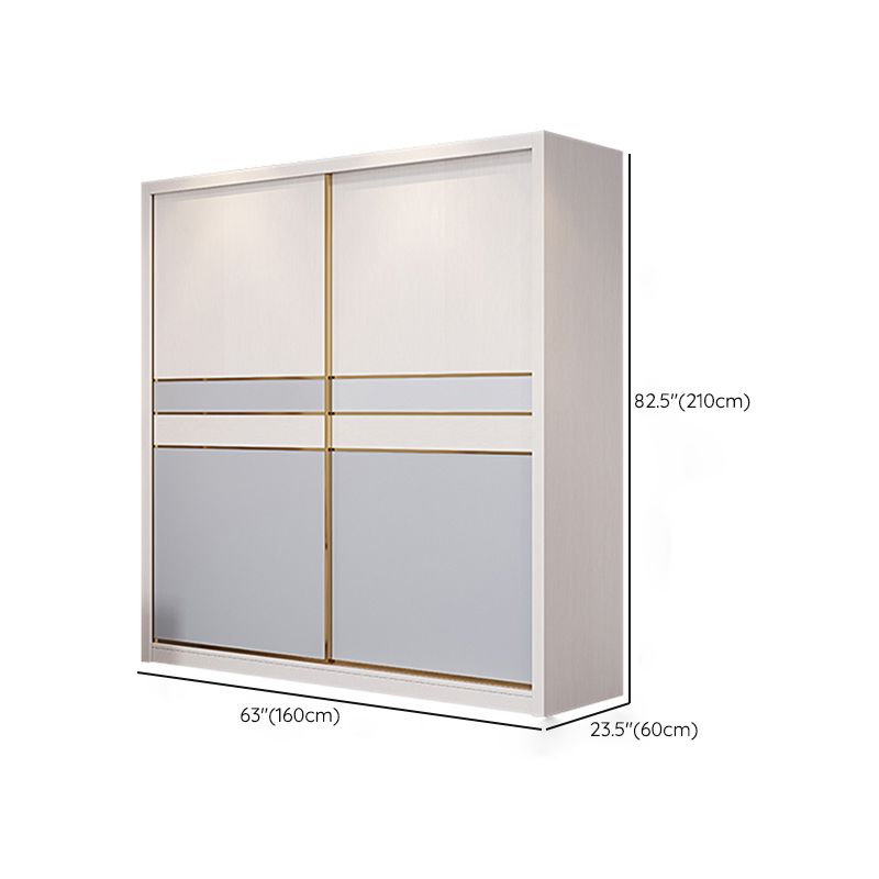 Puertas corredizas de dormitorio Armario gabinete de almacenamiento de madera costera