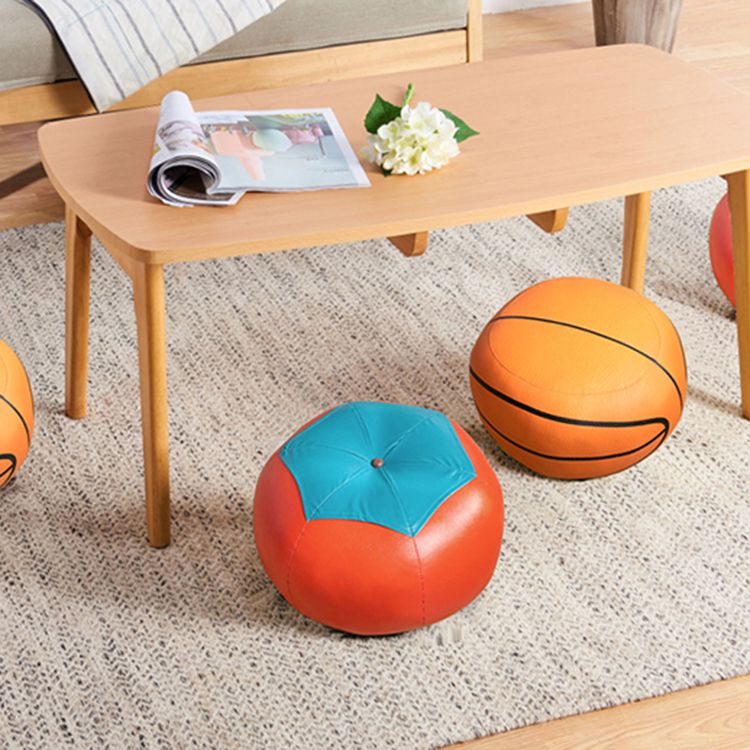 Pouf Tomato Pattern Ottoman Faux Leather Modern Specialty Ottoman Clearhalo 'furn' 'furn_ottomans_poufs' 'Furniture' 'Living Room Furniture' 'Ottomans & Poufs' 'ottomans_poufs' 1200x1200_9fd79d41-d52c-46f3-a878-2c9e7c1ab629