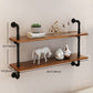 Brown Bookshelf Industrial Style Wall Mounted Bookcase for Home Office Clearhalo 'Bookcases' 'furn' 'furn_bookcases' 'Furniture' 'furniture_bookcases' 'Office Furniture' 1200x1200_9fd8407c-7c31-4604-8c5d-31d310fbbf65
