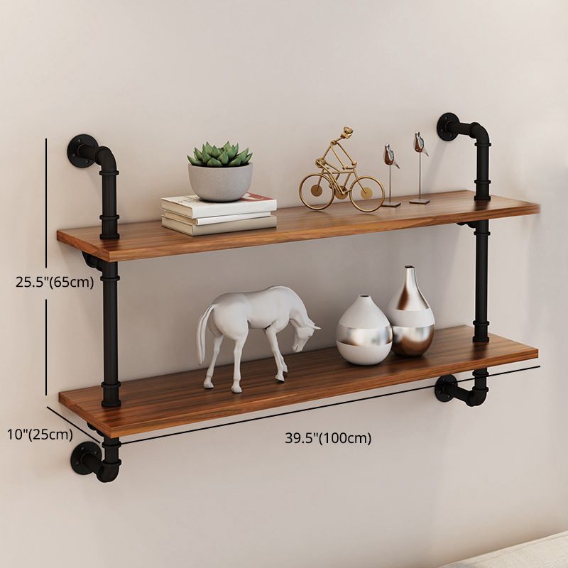 Brown Bookshelf Industrial Style Wall Mounted Bookcase for Home Office Clearhalo 'Bookcases' 'furn' 'furn_bookcases' 'Furniture' 'furniture_bookcases' 'Office Furniture' 1200x1200_9fd8407c-7c31-4604-8c5d-31d310fbbf65
