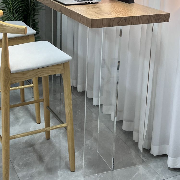 Rectangle Counter Height Pub Set 1/2/3 Pcs Modern Bar Table and Solid Wood Stools Clearhalo 'Bar Furniture' 'furn' 'furn_home_bar_bar_sets' 'Furniture' 'Home Bars & Bar Sets' 'home_bar_bar_sets' 'Kitchen & Dining Furniture' 1200x1200_9fd8cc25-e17c-4079-928d-ef7cb4d80964