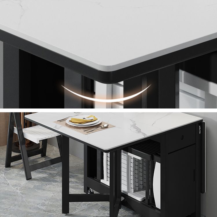 Foldable Dining Table Modern Rectangle Table with Storage Base (table only) Clearhalo ' dining_table' 'Dining Tables & Seating' 'Dining Tables' 'furn' 'furn_dining_table' 'Furniture' 'furniture_dining_table' 'Kitchen & Dining Furniture' 'kitchen&dining_furn' 'kitchen' 'kitchen_dining_table' 1200x1200_9fdab6d4-df50-425f-babf-6b4107826061