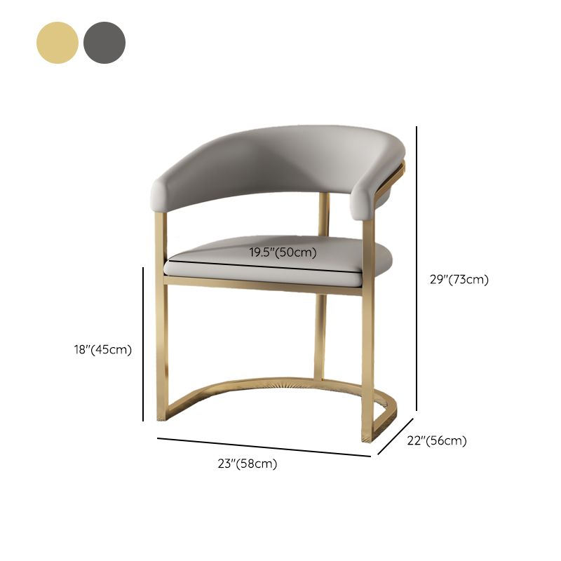 Moderne Armlehre im Rückenlehne Kissenstuhl mit Metallbasis für Wohnzimmer