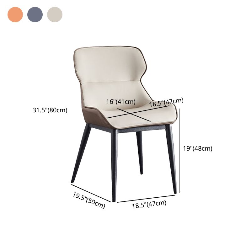 Contemporary Metal Dining Arm Chair Faux Leather Side Chair for Home Use (Set of 2) Clearhalo ' kitchen&dining_furn' 'Dining Chairs' 'Dining Tables & Seating' 'dining_chair' 'furn' 'furn_dining_chair' 'Furniture' 'furniture_dining_chair' 'Kitchen & Dining Furniture' 'kitchen' 1200x1200_9fdf4e53-2ffb-400c-ac65-9114fa3cfebd