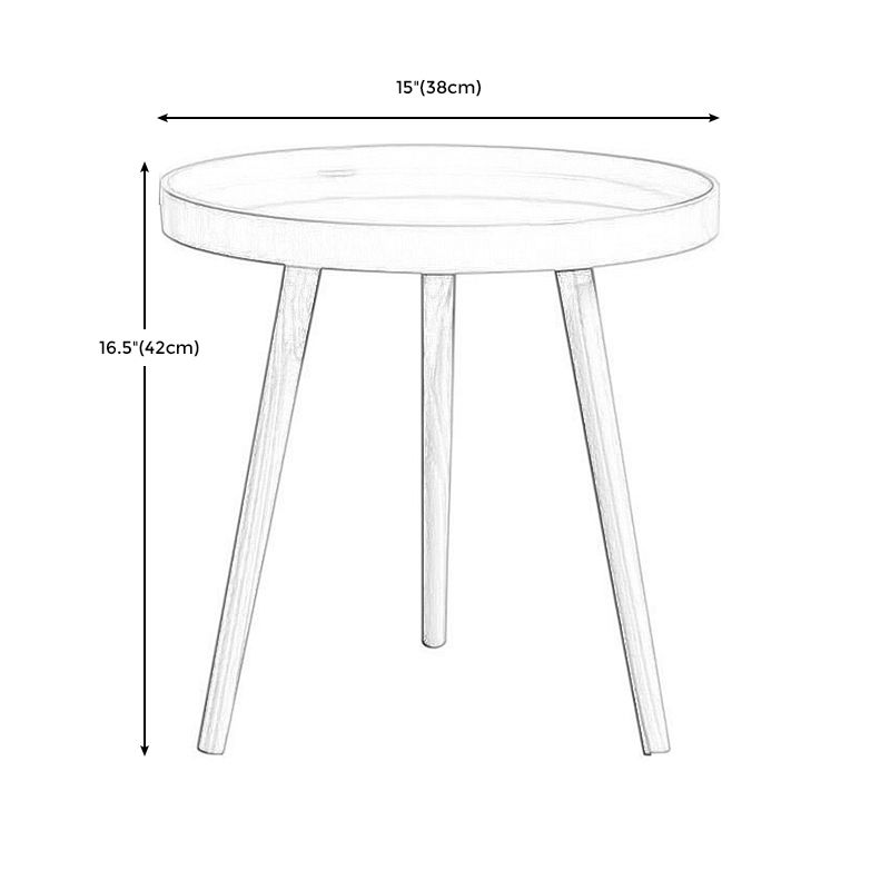 3 Legs Base Design Density Board  End Table with Round Side Table