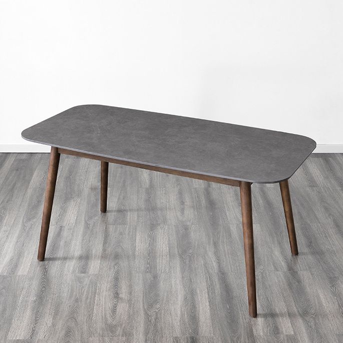 Simplicity Rectangle Dining Room Table Grey Sintered Stone Table with 4 Legs Clearhalo ' dining_table' 'Dining Tables & Seating' 'Dining Tables' 'furn' 'furn_dining_table' 'Furniture' 'furniture_dining_table' 'Kitchen & Dining Furniture' 'kitchen&dining_furn' 'kitchen' 'kitchen_dining_table' 1200x1200_9fe02726-4ddd-4af0-b40a-5eb9734281db