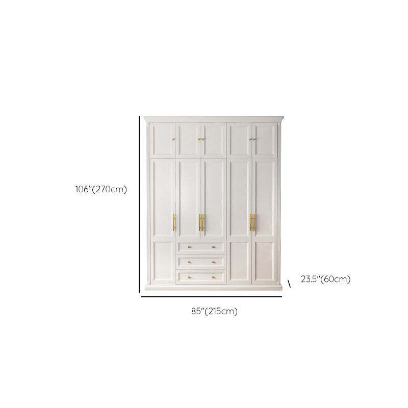 Solid Wood Wardrobe Armoire with Shelves French Country Wardrobe Cabinet Clearhalo 'Armoires & Wardrobes' 'armoires_wardrobes' 'Bedroom Furniture' 'furn' 'furn_armoires_wardrobes' 'Furniture' 1200x1200_9fe05d94-39be-47de-a341-e2299a491078