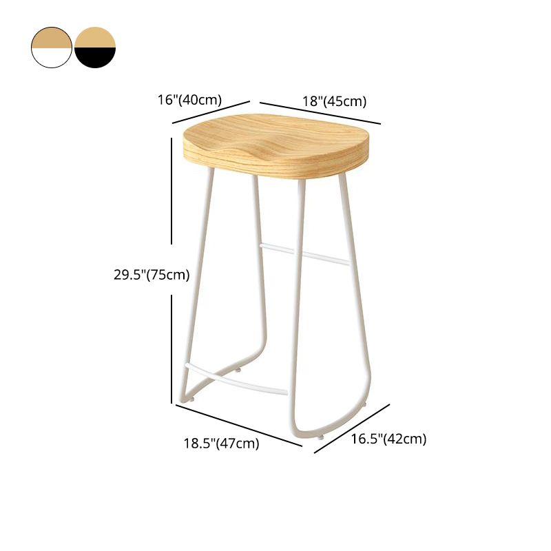 Contemporary Natural Solid Wood Barstool Footrest Restaurant Stool Clearhalo 'Bar Furniture' 'Bar Stools' 'bar_stools' 'furn' 'furn_bar_stools' 'Furniture' 'furniture_bar_stools' 'Kitchen & Dining Furniture' 1200x1200_9fe062d9-33f9-4889-99e8-2c288b06b3d5