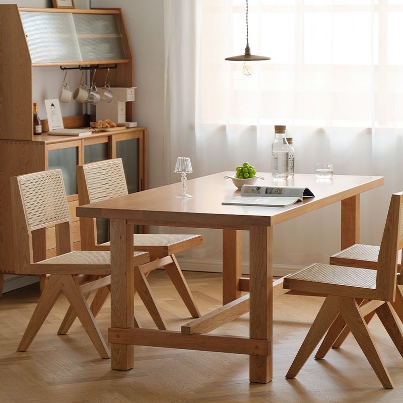 Natural Scandinavian Dining Chairs Rubber Wood Low Back Dining Side Chair Clearhalo 'Dining Chairs' 'Dining Tables & Seating' 'dining_chair' 'furn' 'furn_dining_chair' 'Furniture' 'Kitchen & Dining Furniture' 1200x1200_9fe22f7c-4d01-4832-b2d2-450b40eb5121