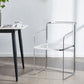 Sillas de comedor de cocina de metal silla lateral de comedor abierta en plata