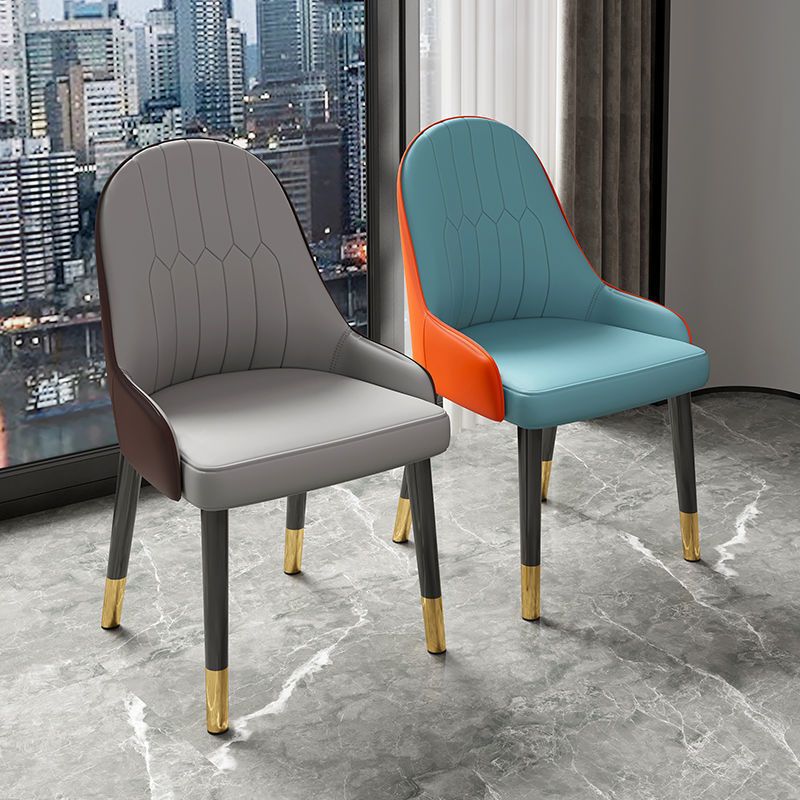 Faux Leather Dining Chair Parsons Home Dining Arm Side Chair Clearhalo 'Dining Chairs' 'Dining Tables & Seating' 'dining_chair' 'furn' 'furn_dining_chair' 'Furniture' 'Kitchen & Dining Furniture' 1200x1200_9fe3da71-5a7b-439d-8b9b-215747187452