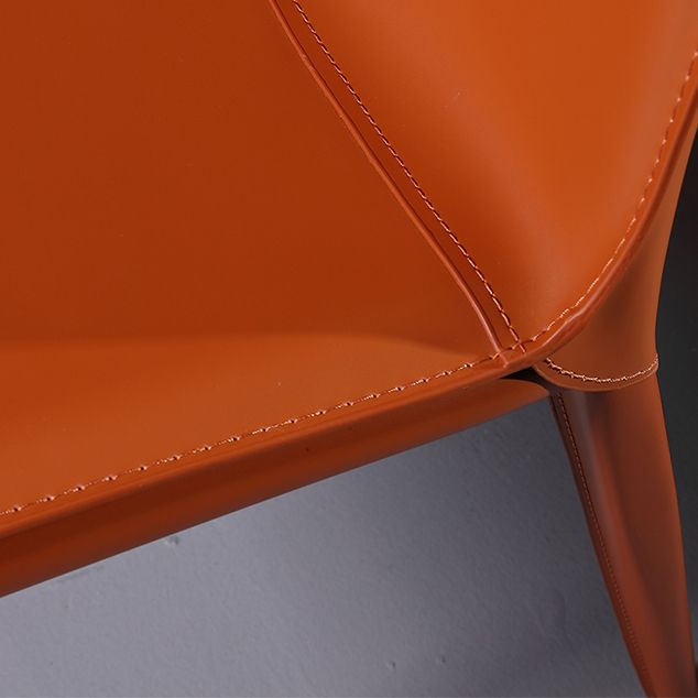 Modern Leather Armless Dining Chair Metal Dining Room Chair for Home Use Clearhalo ' kitchen&dining_furn' 'Dining Chairs' 'Dining Tables & Seating' 'dining_chair' 'furn' 'furn_dining_chair' 'Furniture' 'furniture_dining_chair' 'Kitchen & Dining Furniture' 'kitchen' 1200x1200_9fe41648-674c-4749-b120-3ce727c22305