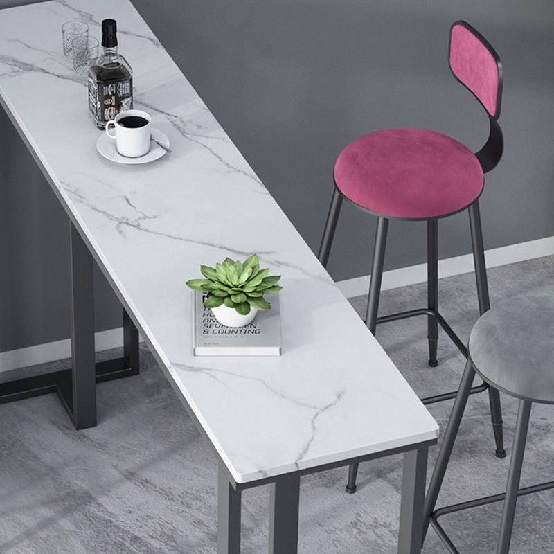 Tavolo da barra da barretto di rettangolo in stile moderno tavolo da pranzo con doppio piedistallo