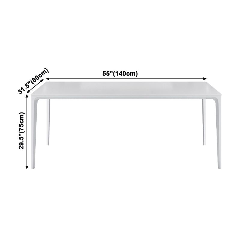 Metal Contemporary Rectangular Table White Sintered Stone Dining Table with 4 Legs Clearhalo ' dining_table' 'Dining Tables & Seating' 'Dining Tables' 'Furniture' 'furniture_dining_table' 'Kitchen & Dining Furniture' 'kitchen&dining_furn' 'kitchen' 'kitchen_dining_table' 1200x1200_9fe516be-c6c4-4774-822a-035734b02619