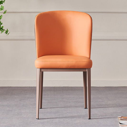 Dining Room Metal Legs Chair Faux Leather Parsons Dining Chair